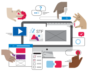 Illustration of STF website development process.
