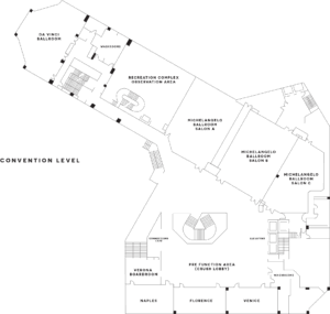 Convention level map of Delta Hotel Saskatoon Downtown