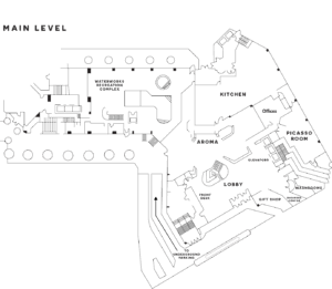 Main level map of Delta Hotel Saskatoon Downtown