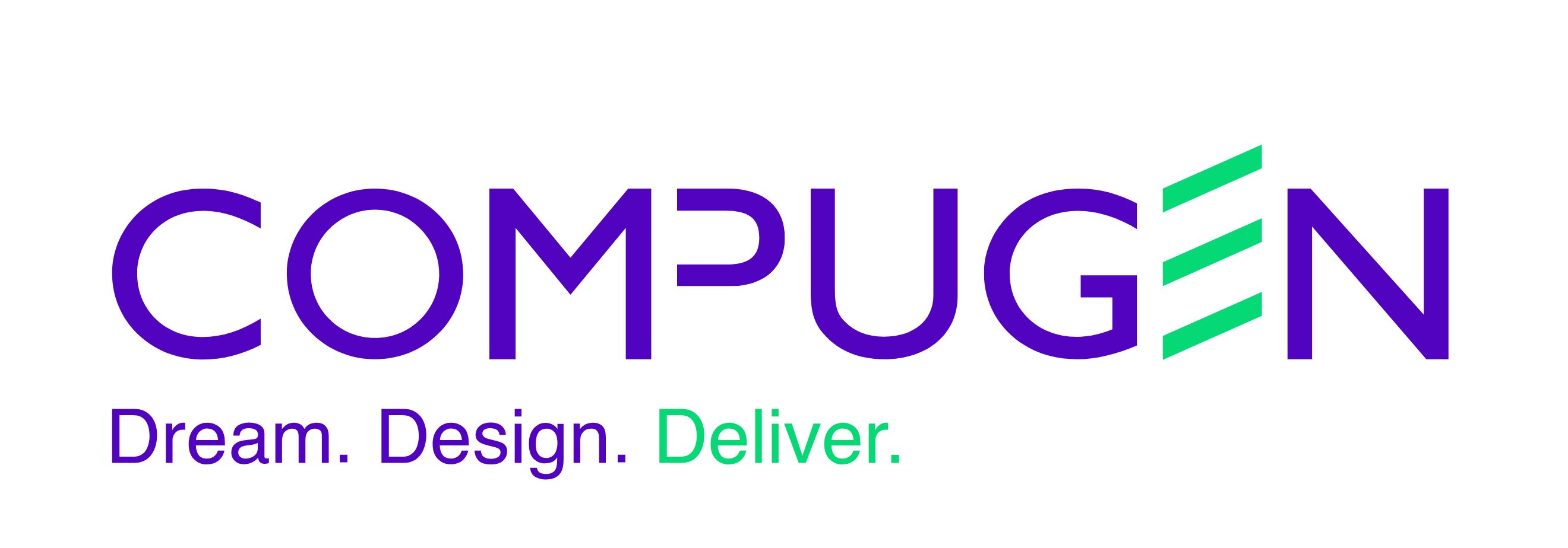 Compugen:  Dream. Design. Deliver. Logo 